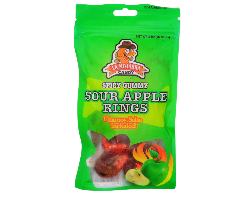 La Mojarra Spicy Gummy Anillos de Manzana 3.1 oz