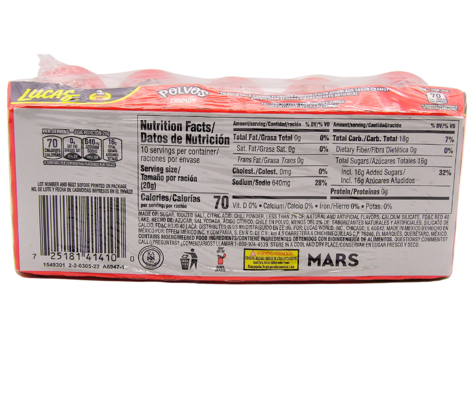 Lucas Baby Chamoy 1 / 10 ct