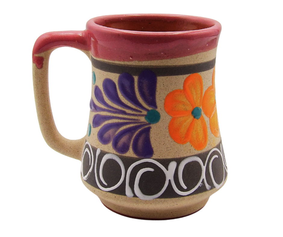 Taza Reloj de Barro Arenosa