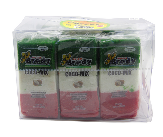 Bredy - Barra de Coco Tricolor 100gr 1 / 18ct
