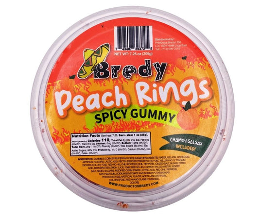 Bredy - Enchiladas Spicy Gummy Peach Rings 7.5oz