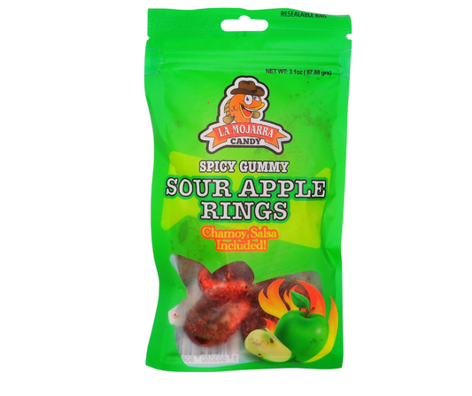La Mojarra Spicy Gummy Anillos de Manzana 3.1 oz