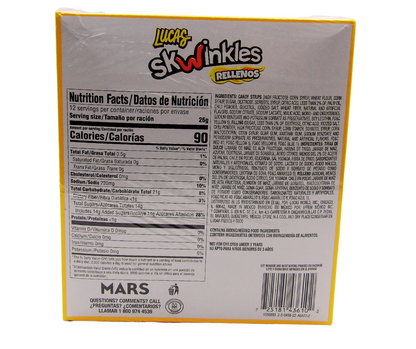 Lucas Skwinkles Relleno Pina/Tamarindo 11.04oz * 1 / 12 ct