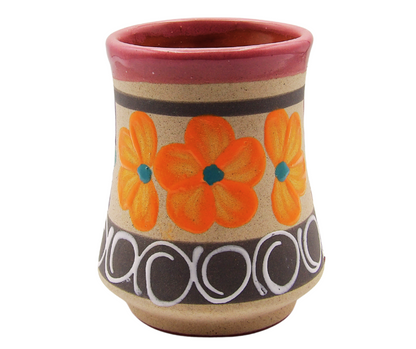 Taza Reloj de Barro Arenosa